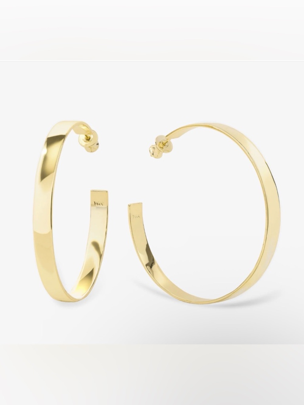Melinda Maria Shiny Gold Wide Hoop Earrings